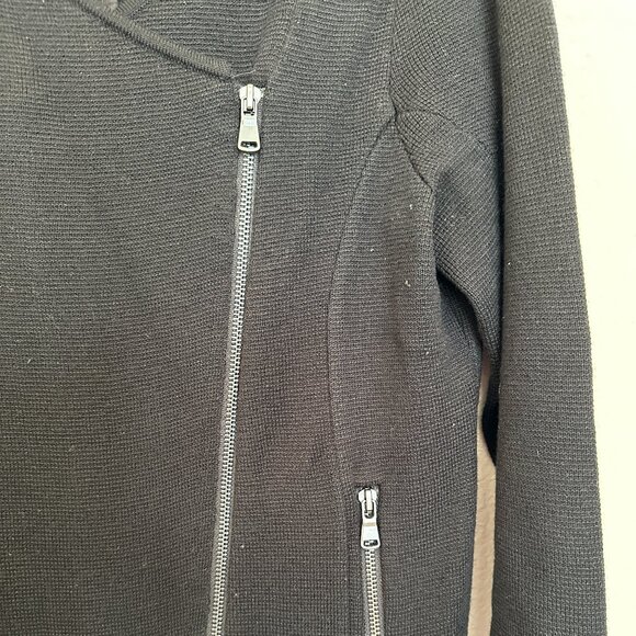 Loft Black Zip Sweater - Picture 3 of 4